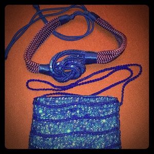 Sequin bag and belt
